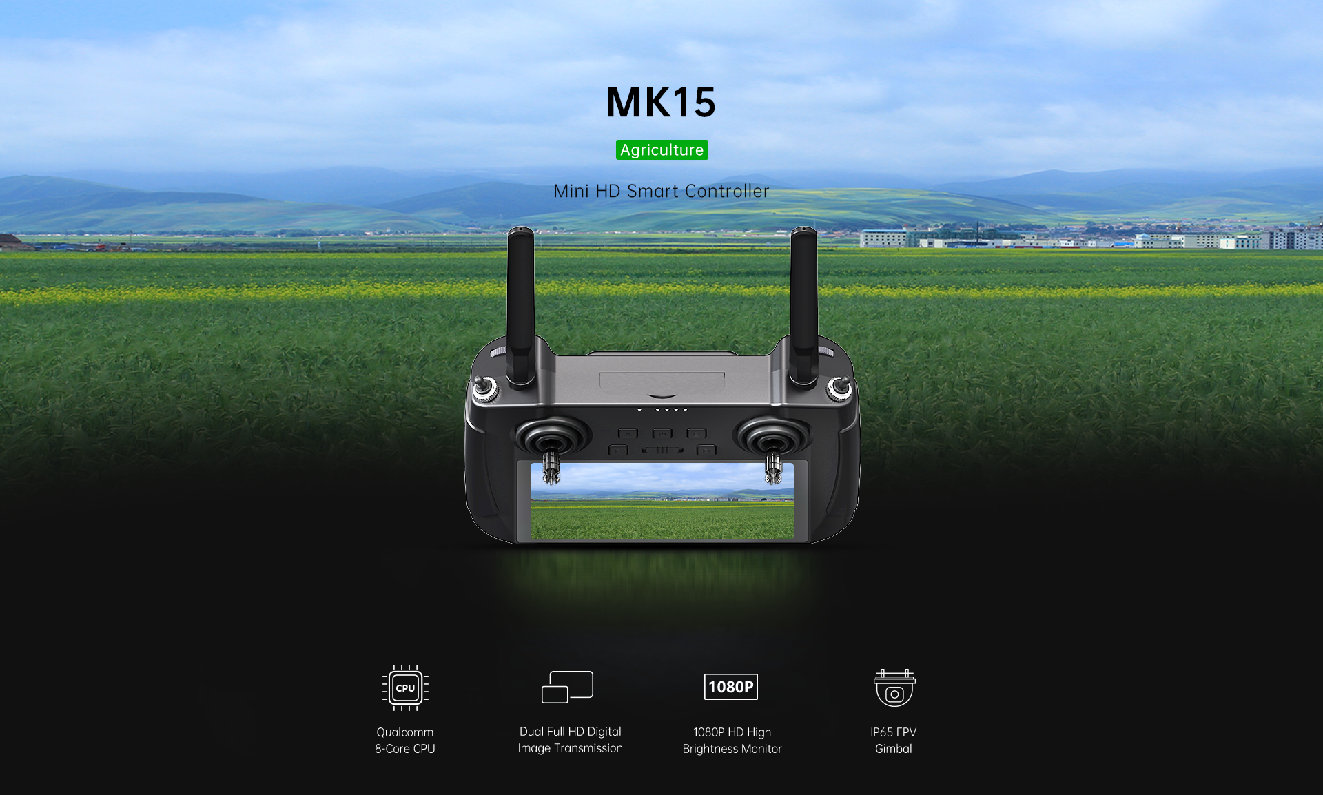 MK15 Agriculturedrone Mini HD Smart Controller Details 01